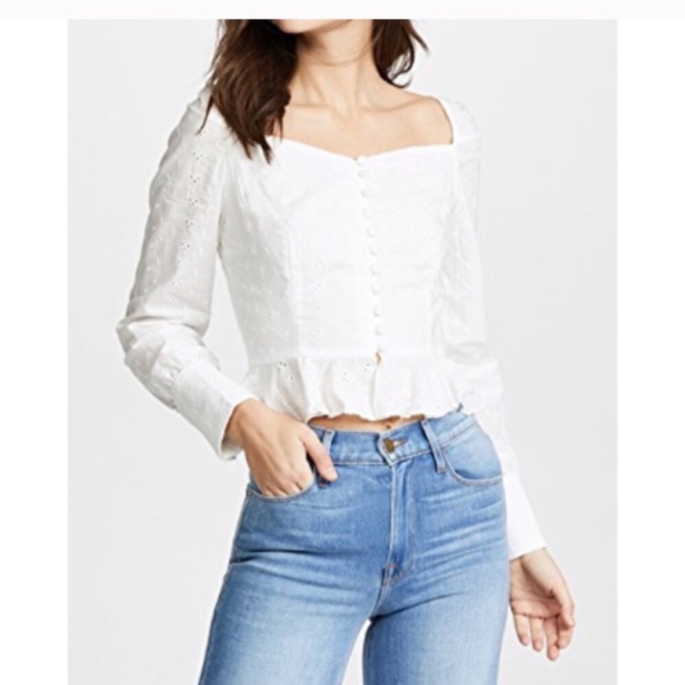 Eyelet Button Blouse - image 3